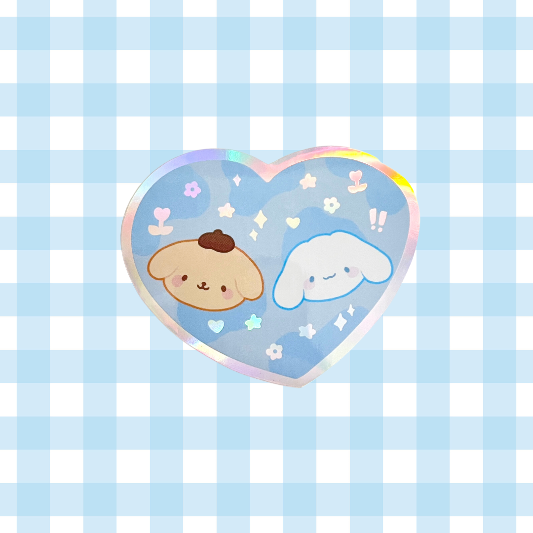 Cinnapom Heart Holo Vinyl Sticker