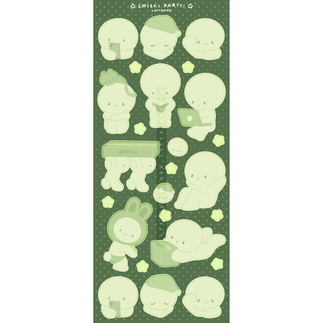 Smiski Sticker Sheet LOTTEMP3