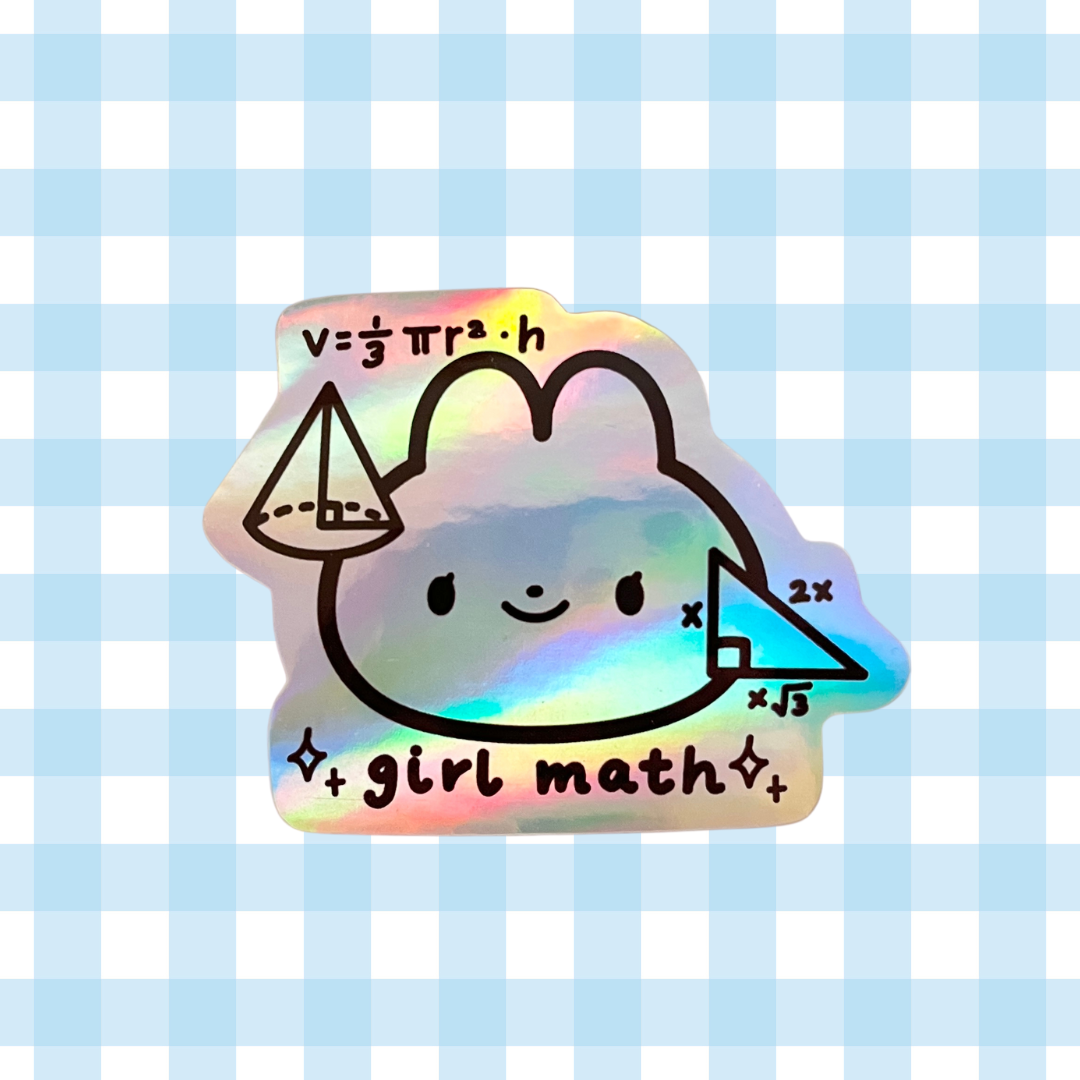 Girl Math Holo Vinyl Sticker