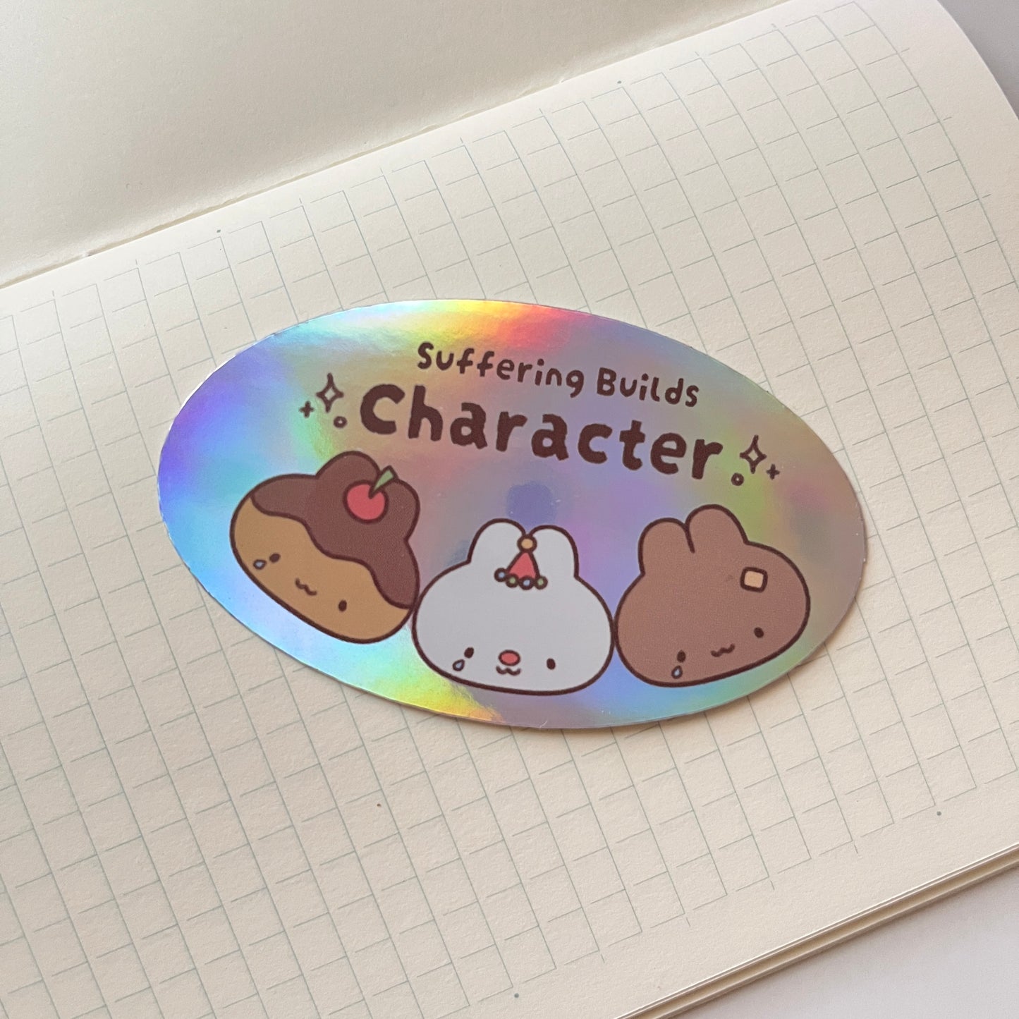 Bupuri Suffering Builds Character Vinyl Sticker