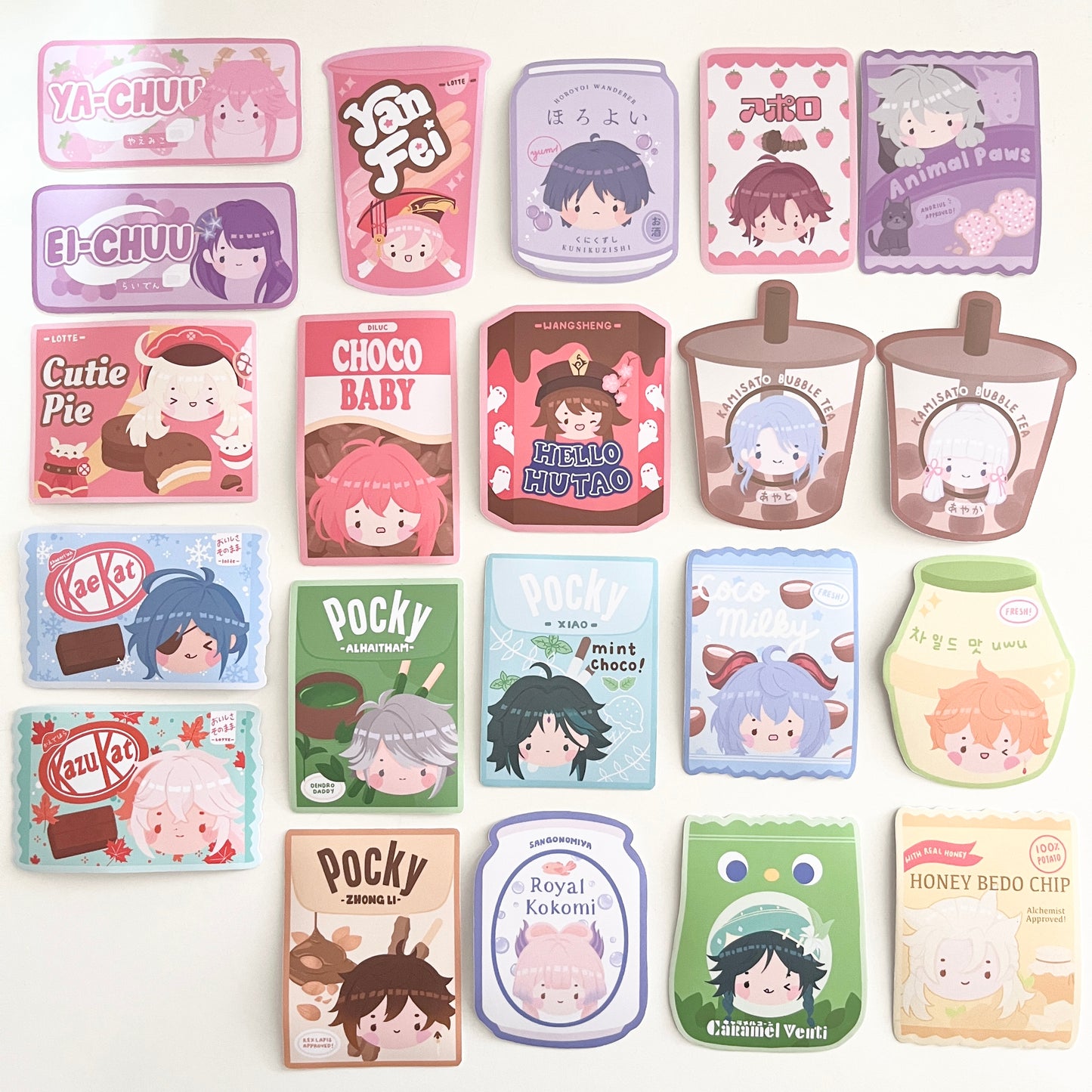 Genshin Impact Snack Stickers