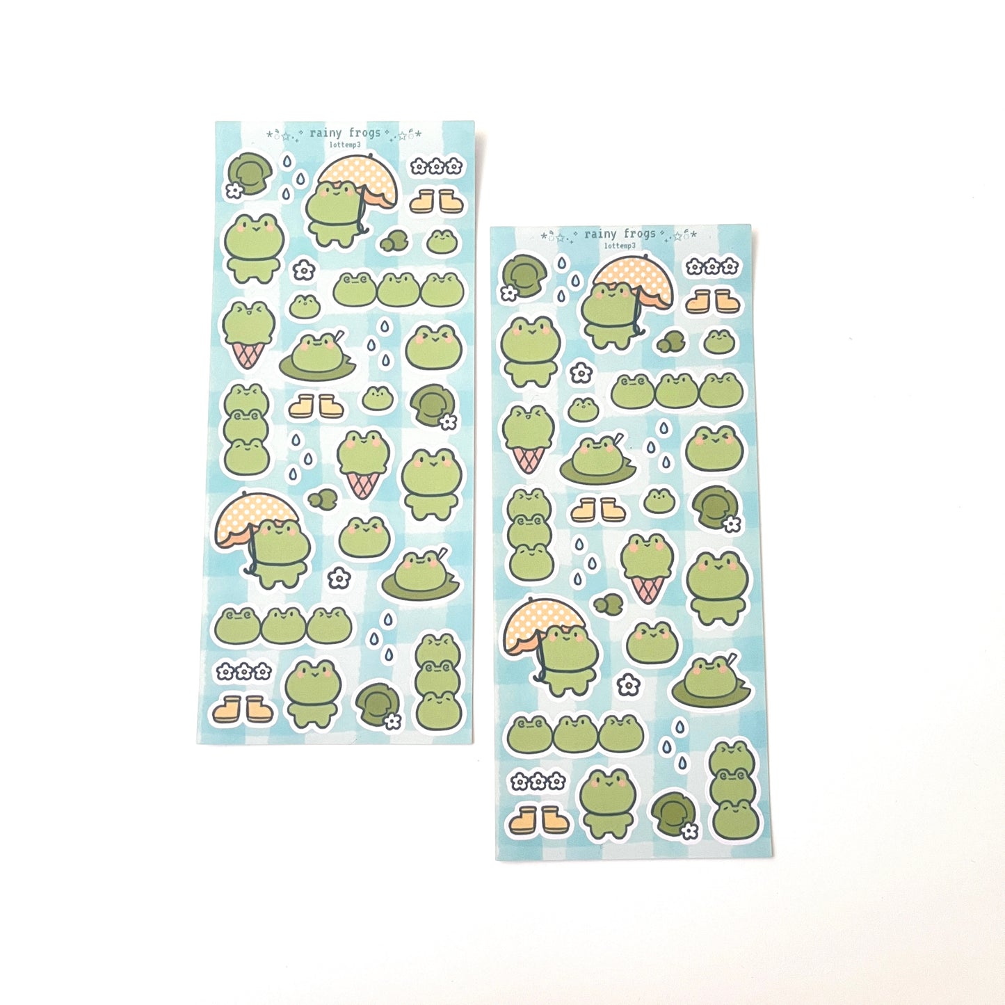 Rainy Frog Sticker Sheet