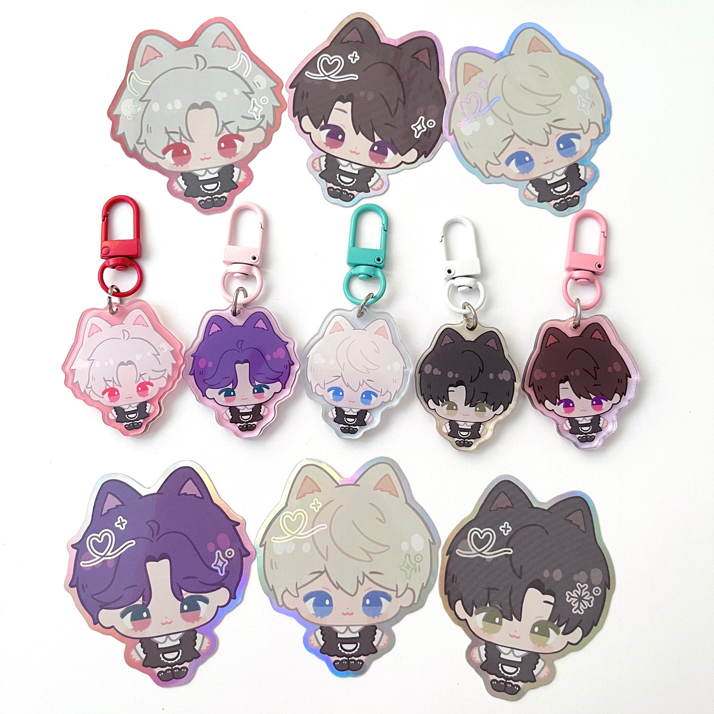 Love and Deepspace Maid Kitty Keychain Blind Bags