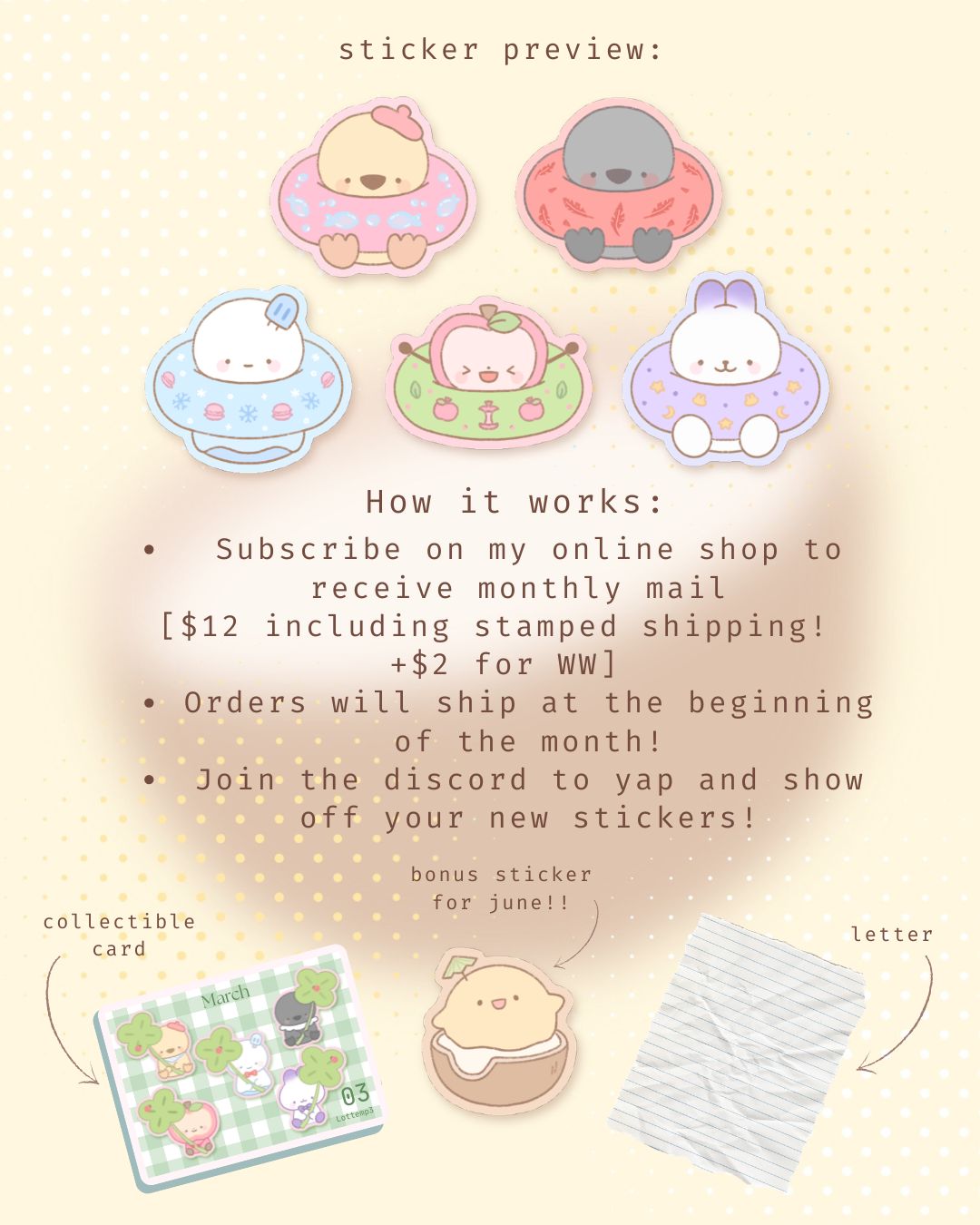 LADS Monthly Sticker Club USA