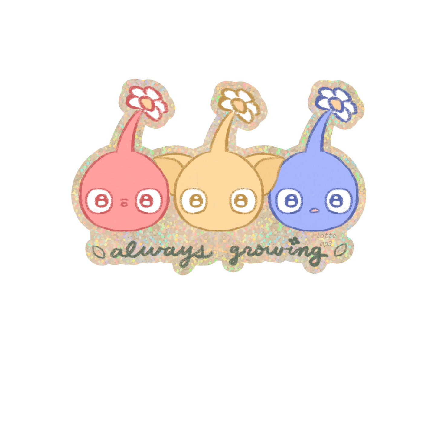 Pikmin Always Growing Vinyl Sticker