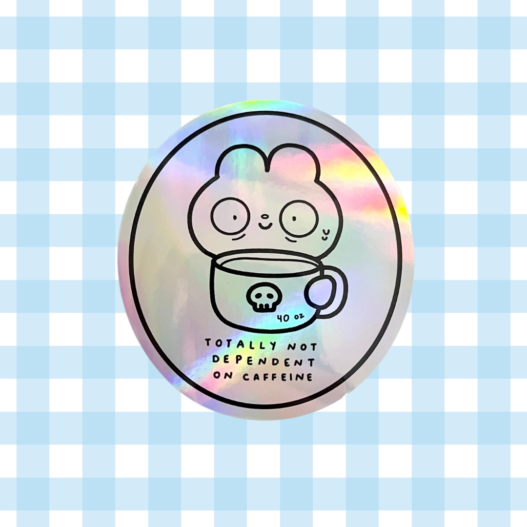 Caffeine Holo Vinyl Sticker