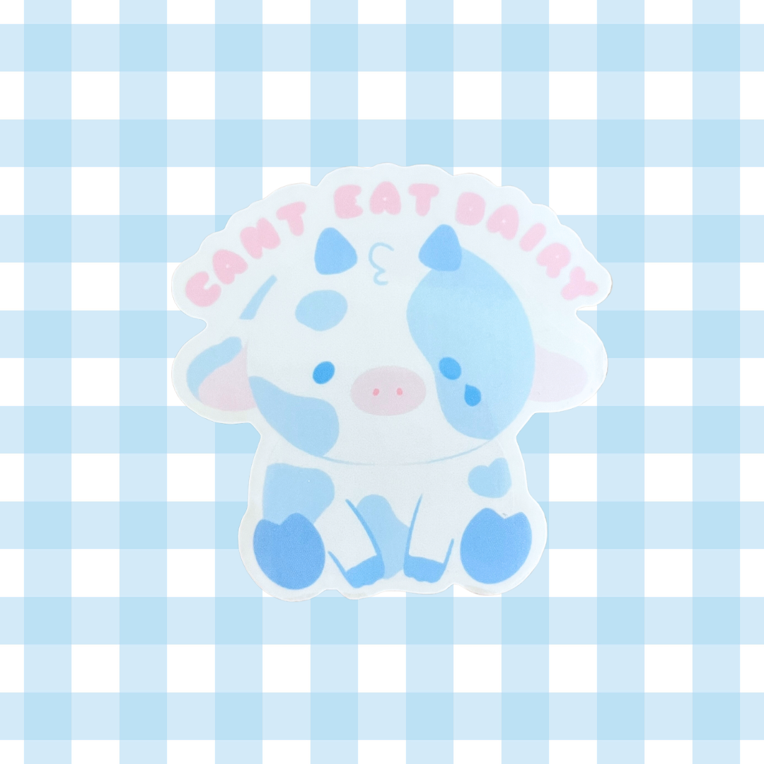 Can't Eat Dairy Clear Vinyl Sticker