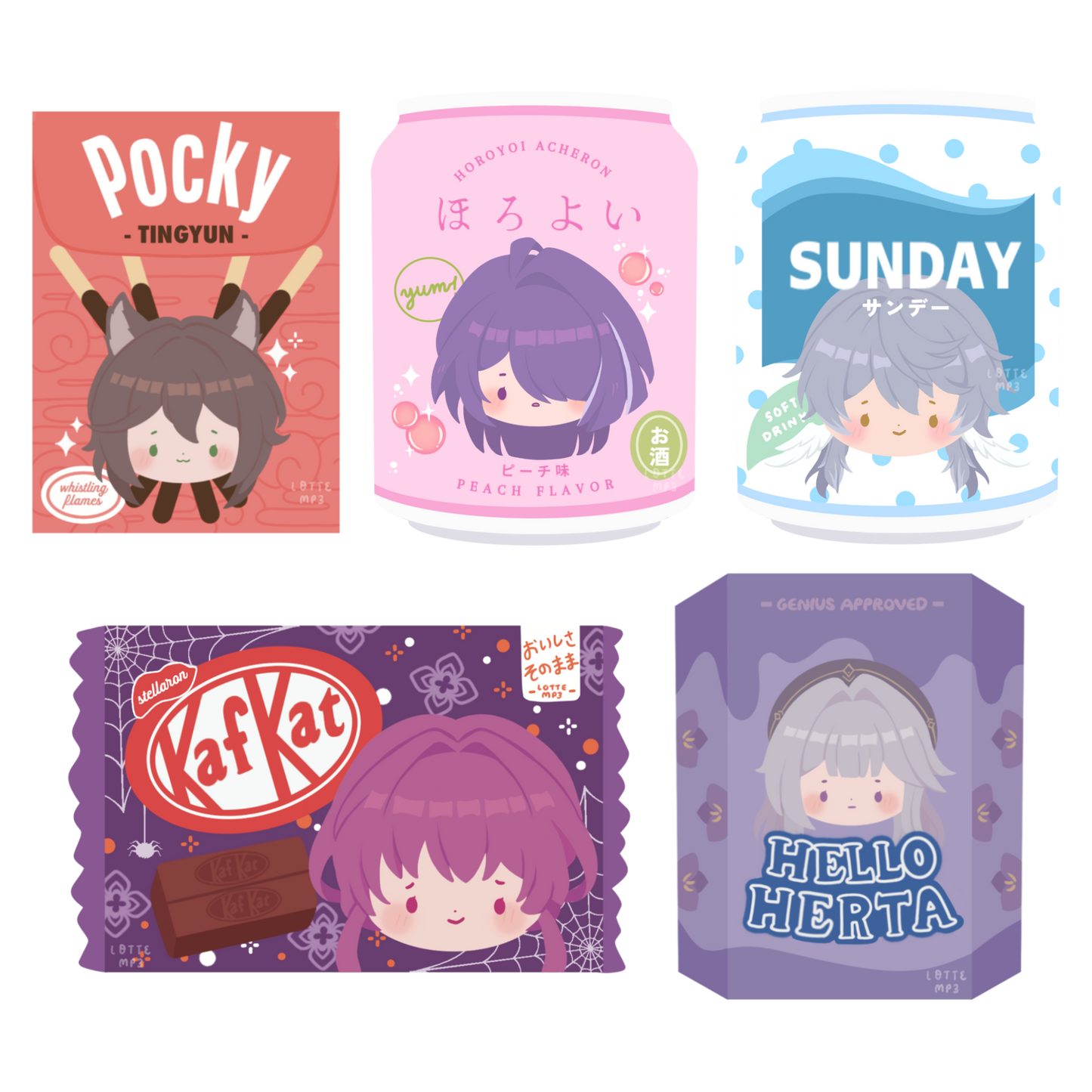 Honkai Star Rail Snack Stickers