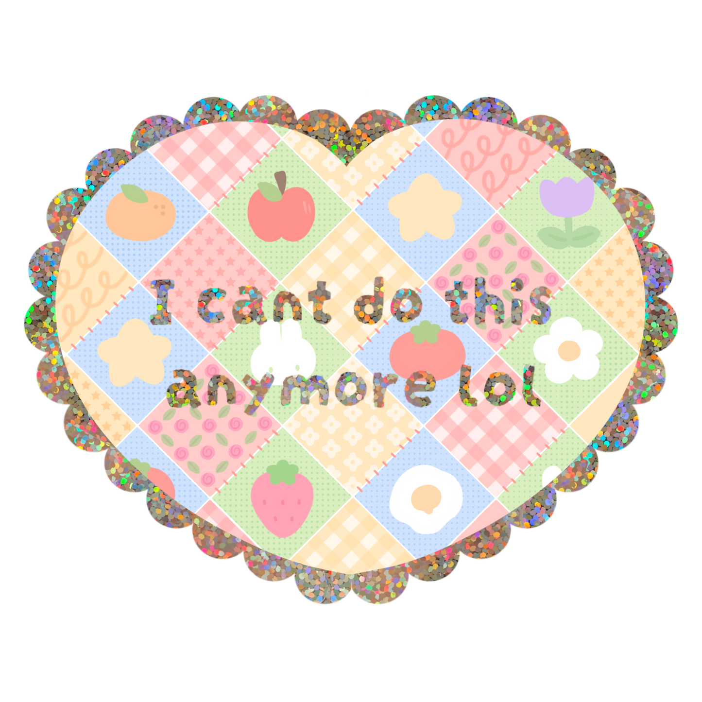 I can't Do This Anymore Glitter Vinyl Sticker
