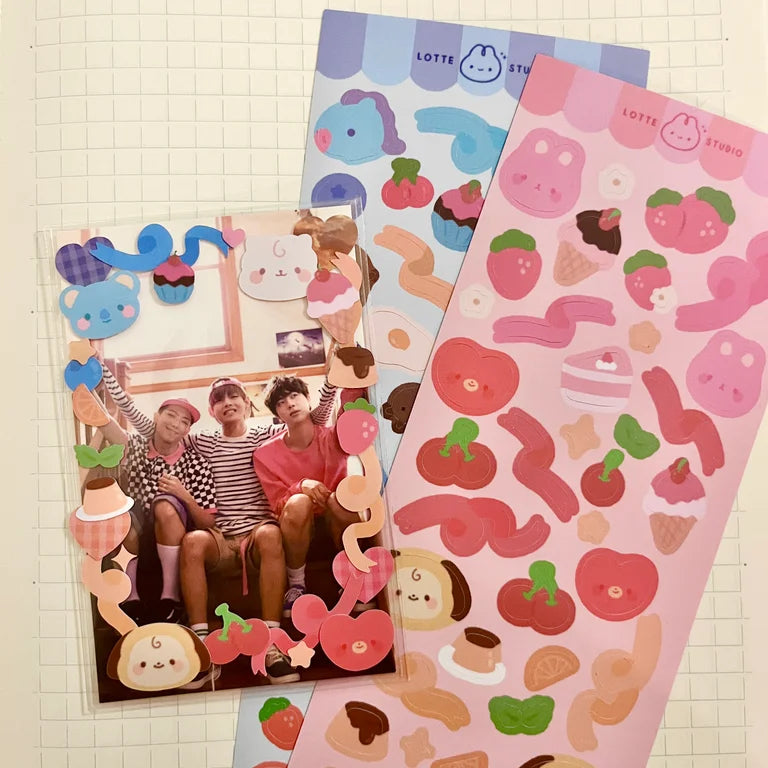 BT21 Hyung Line Dessert Deco Sticker Sheet
