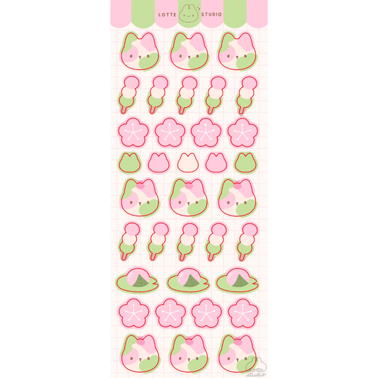 Sakura Cat Sticker Sheet