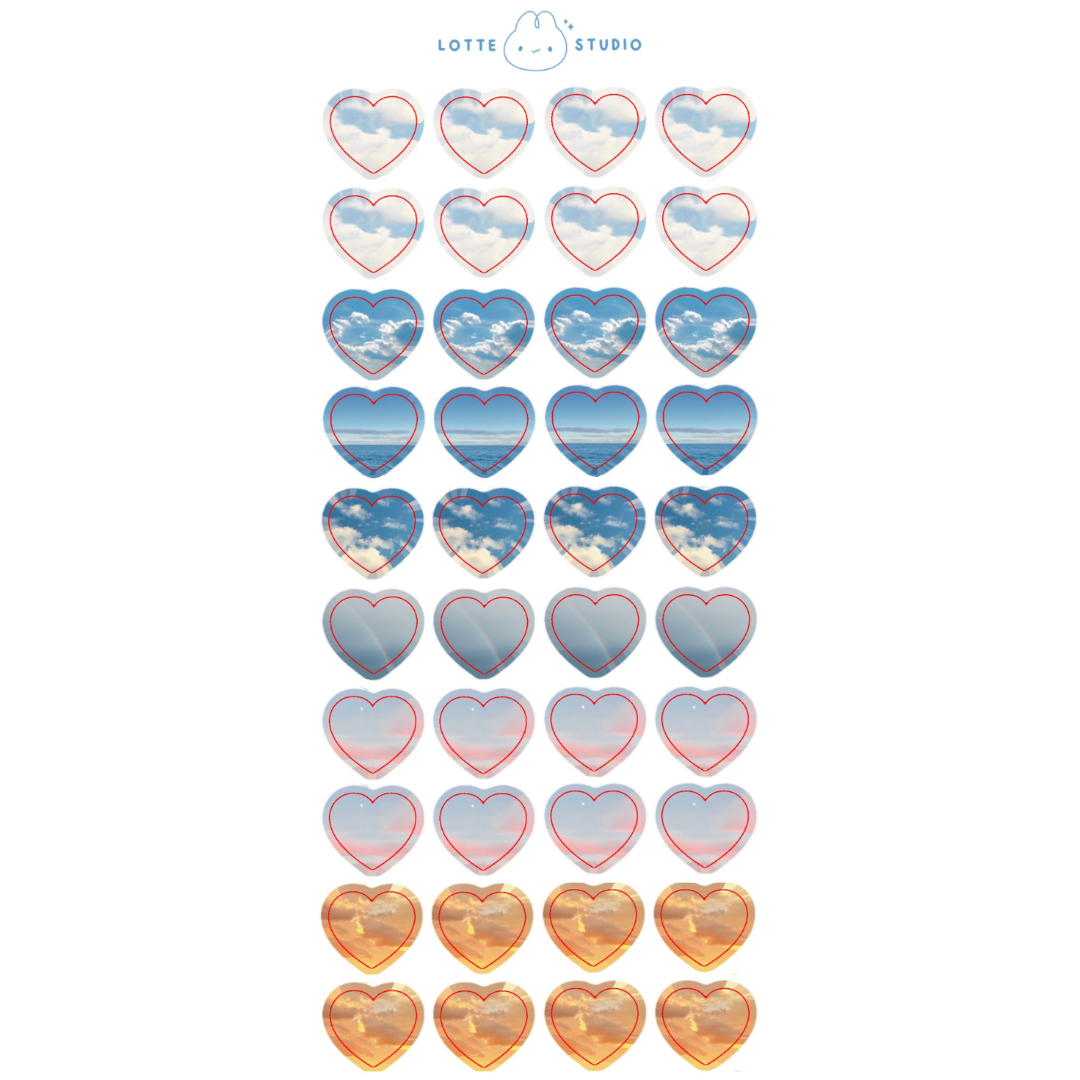 Cloudful Heart Sticker Sheet