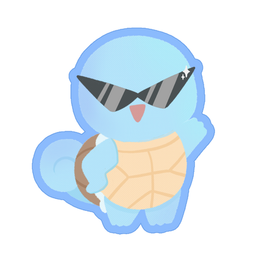 Cool Squirtle Holo Vinyl Sticker