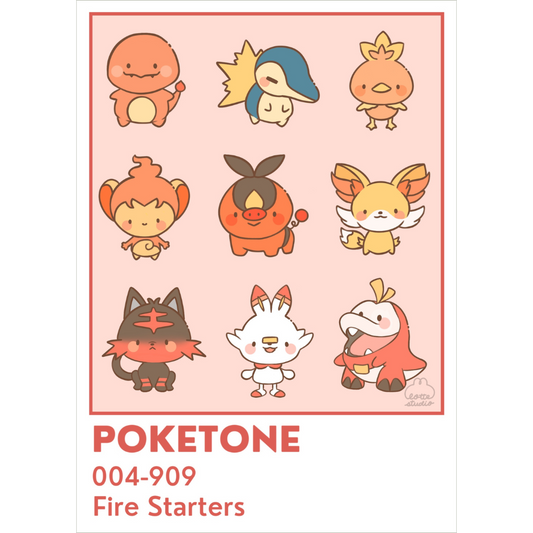 Poketone Fire Starters Print