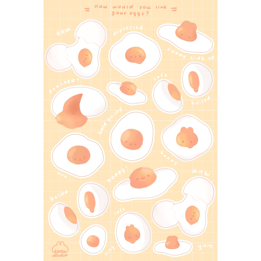 Egg Sticker Sheet – LOTTEMP3