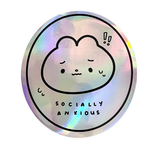 Socially Anxious Holo Vinyl Sticker