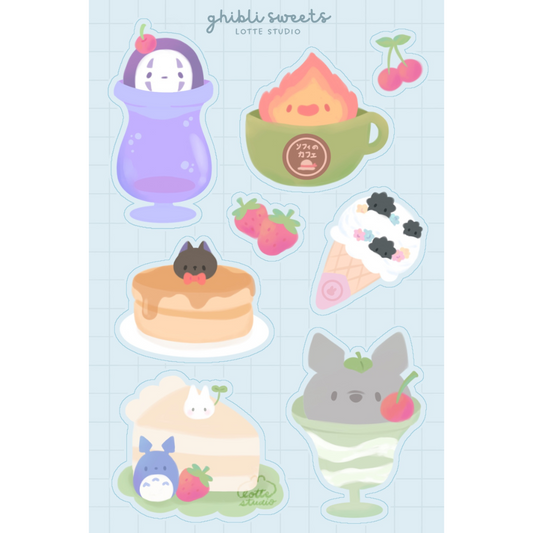 Ghibli Sweets Sticker Sheet