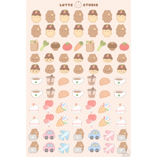 Planner Bun Sticker Sheet