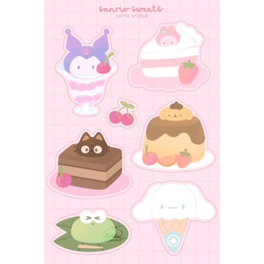 Sanrio Sweets Sticker Sheet