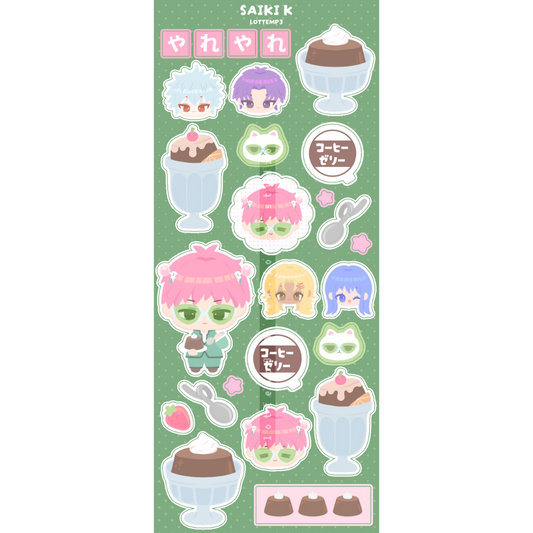 Saiki K Sticker Sheet