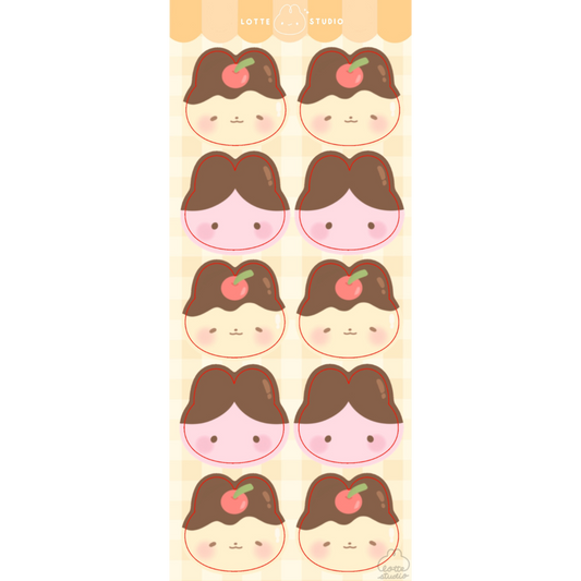 Sweet Buns Head Sticker Sheet