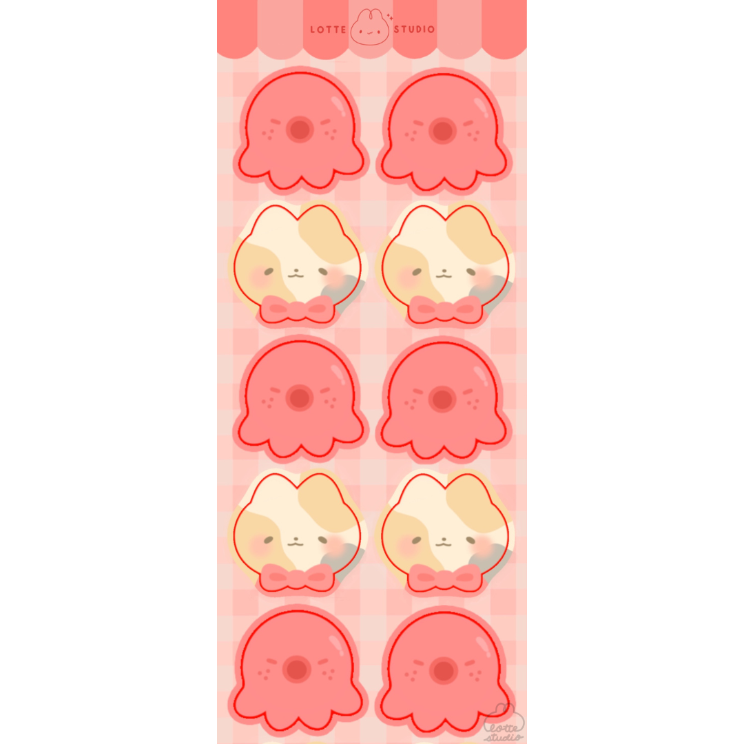 Tako Cat Sticker Sheet