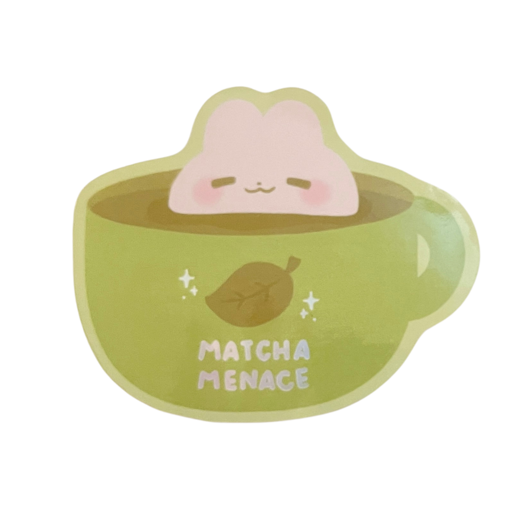 Matcha Menace Holo Vinyl Sticker