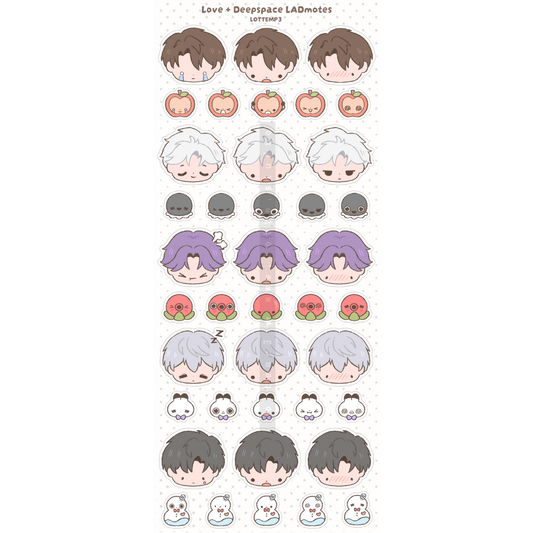 Love and Deepspace Emote Sticker Sheet