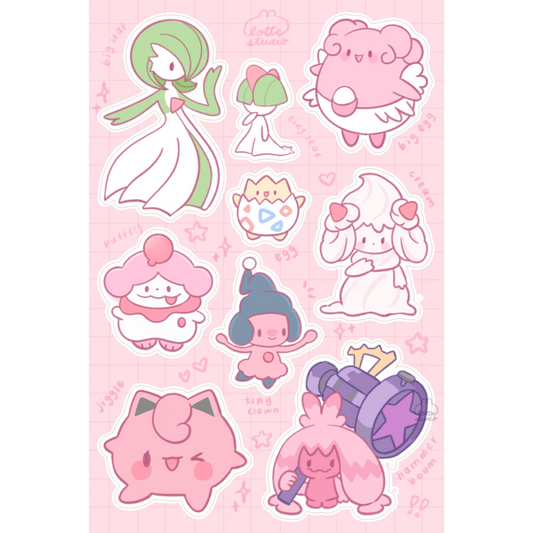 Fairy Type Sticker Sheet