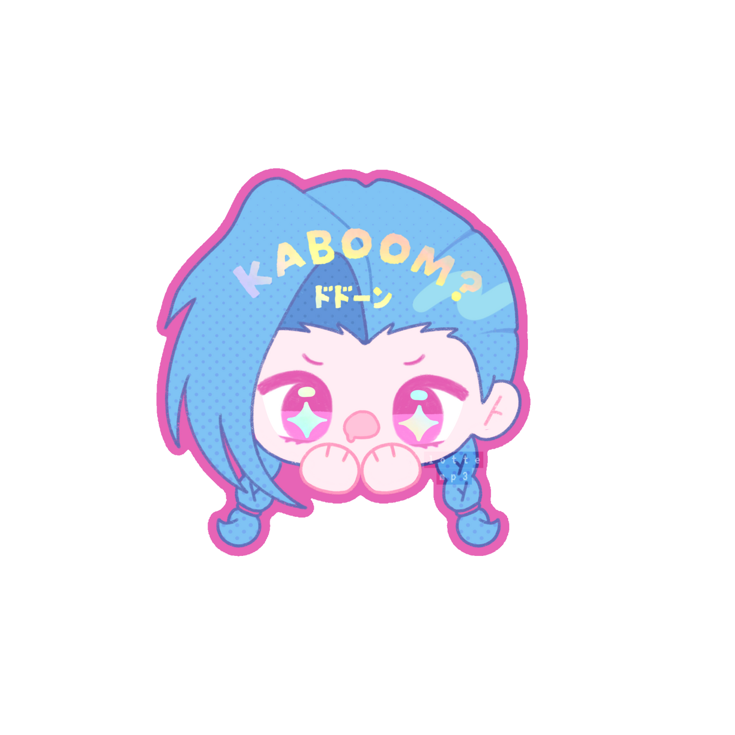 Jinx Kaboom Holo Vinyl Sticker