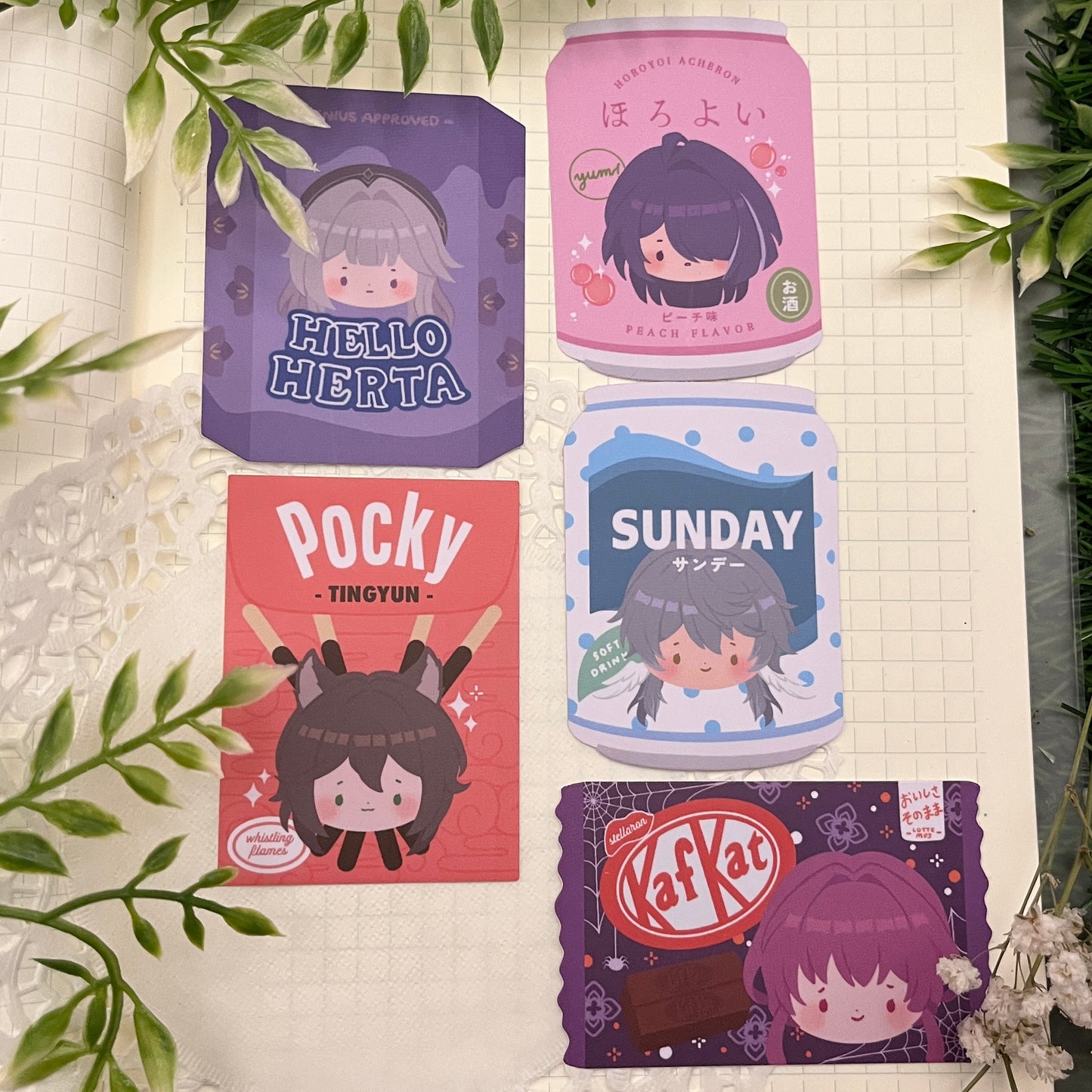 Honkai Star Rail Snack Stickers