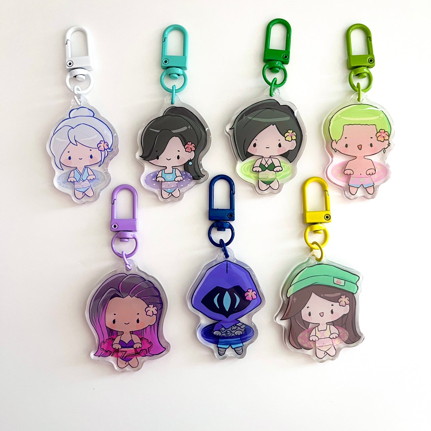 Valorant Pool Party Keychains