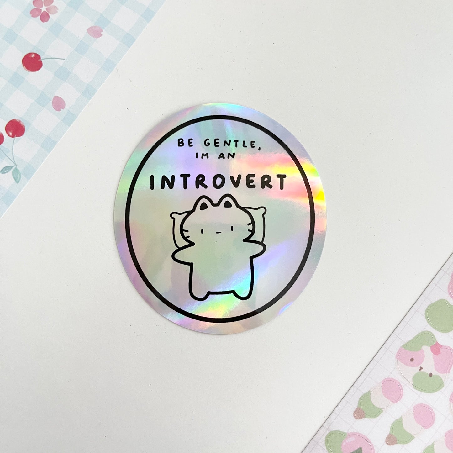 Introvert Holo Vinyl Sticker