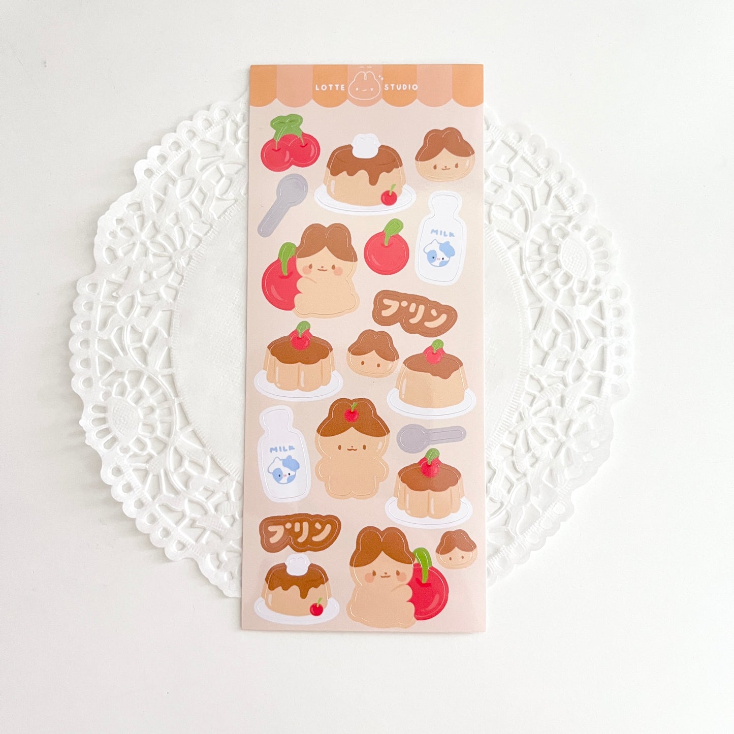 Pudding Bun Sticker Sheet