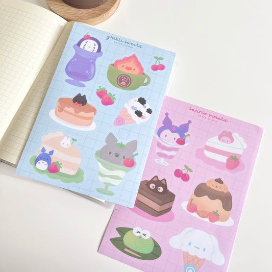 Sanrio Ghibli Sweets Sticker Sheet