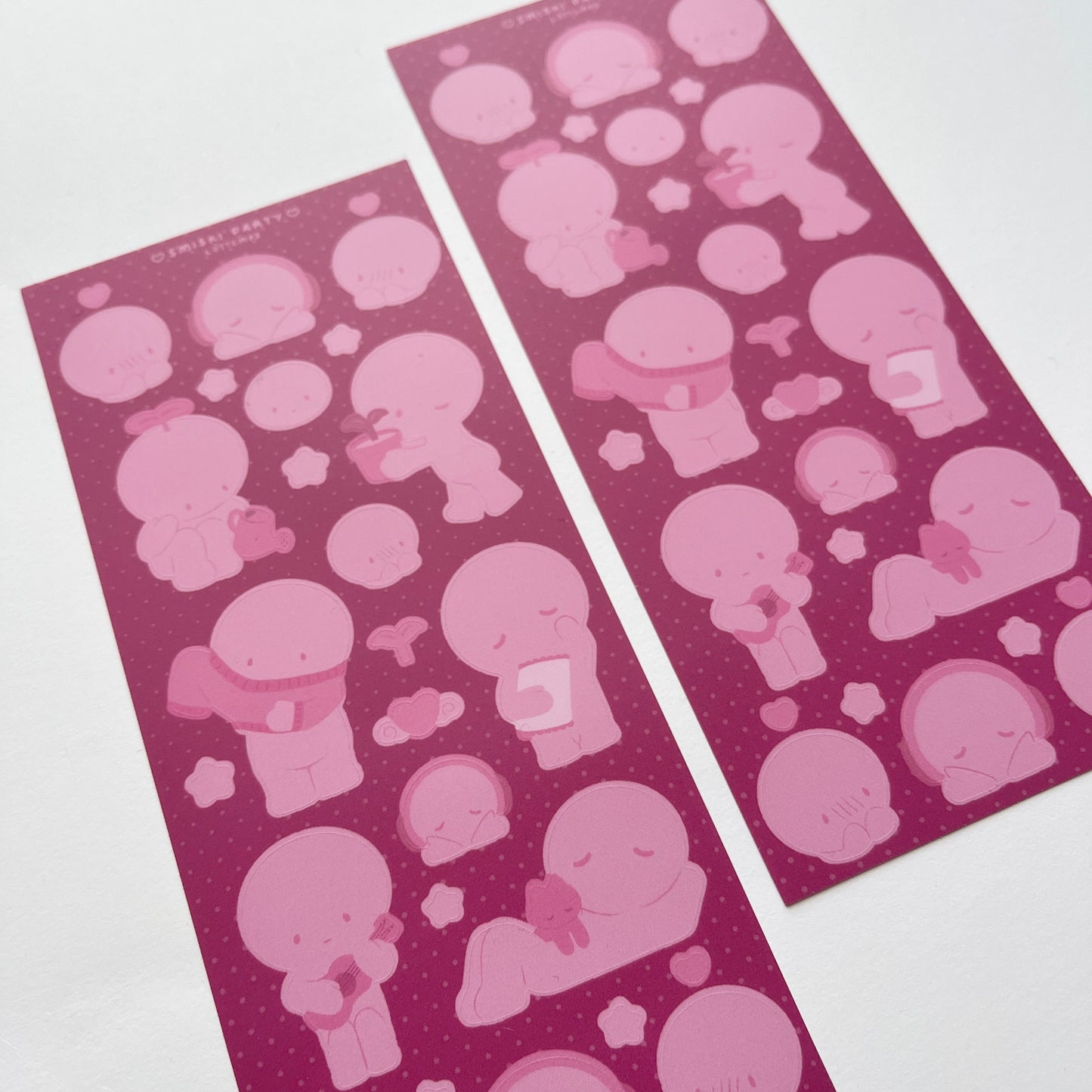 Pink Smiski Sticker Sheet