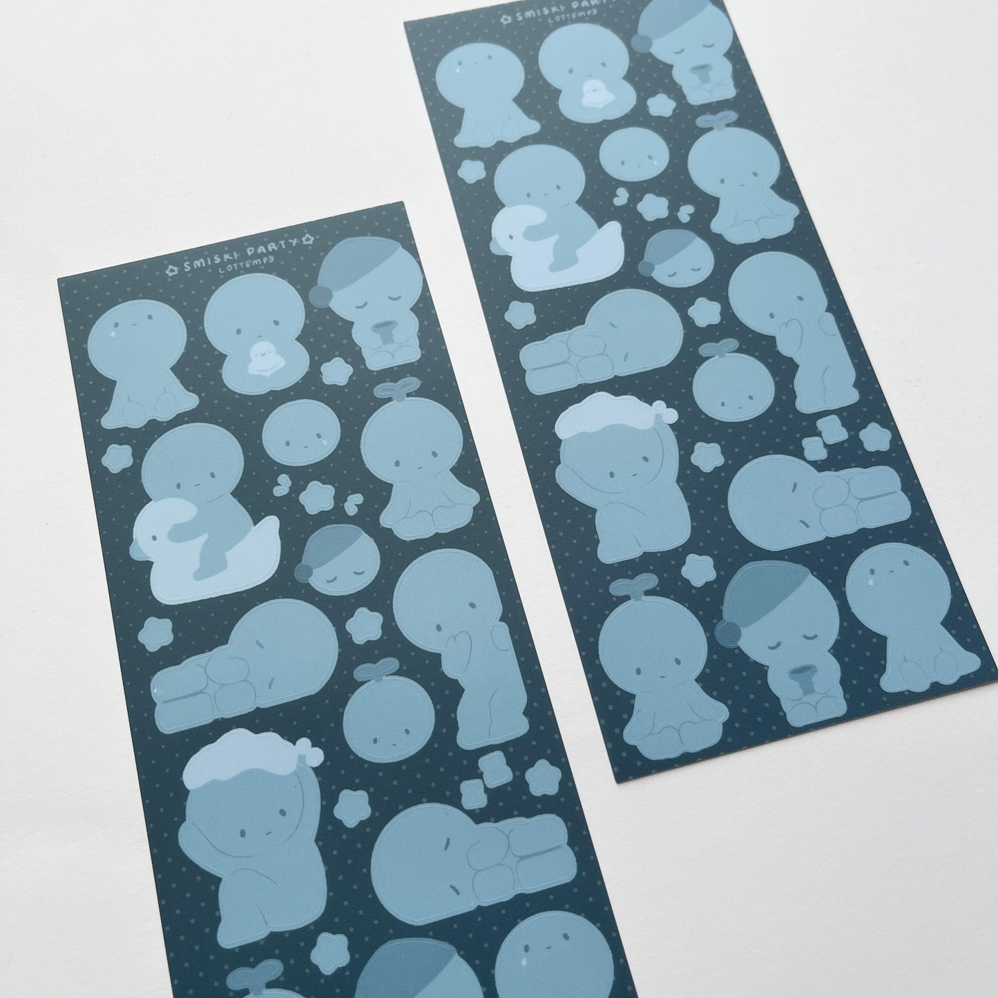 Blue Smiski Sticker Sheet