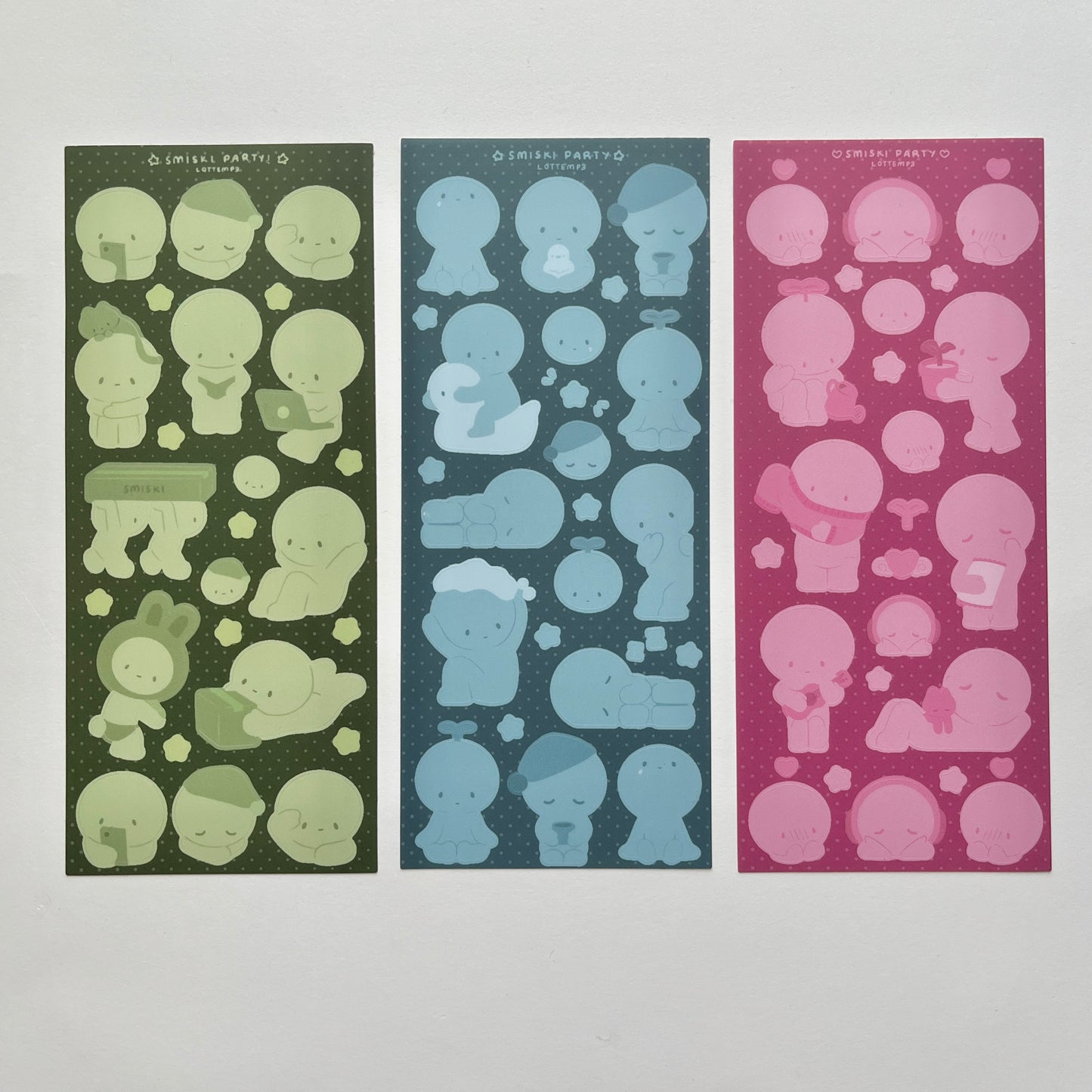 Blue Smiski Sticker Sheet