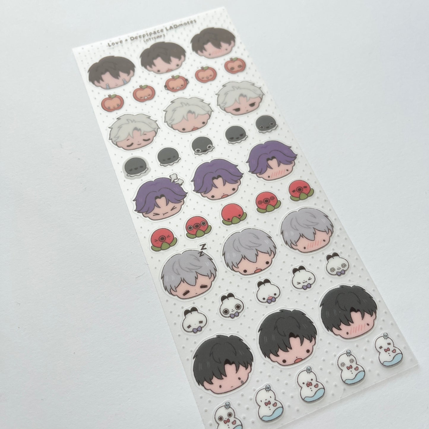 Love and Deepspace Emote Sticker Sheet