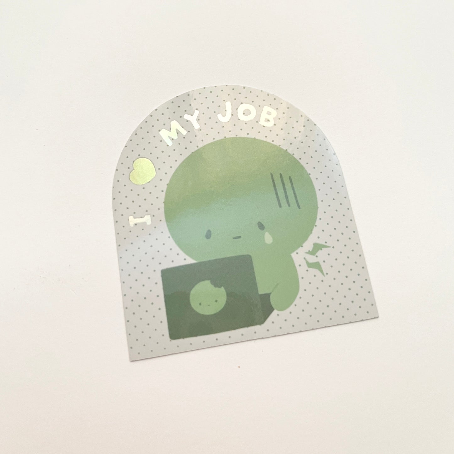Smiski I love My Job Vinyl Sticker