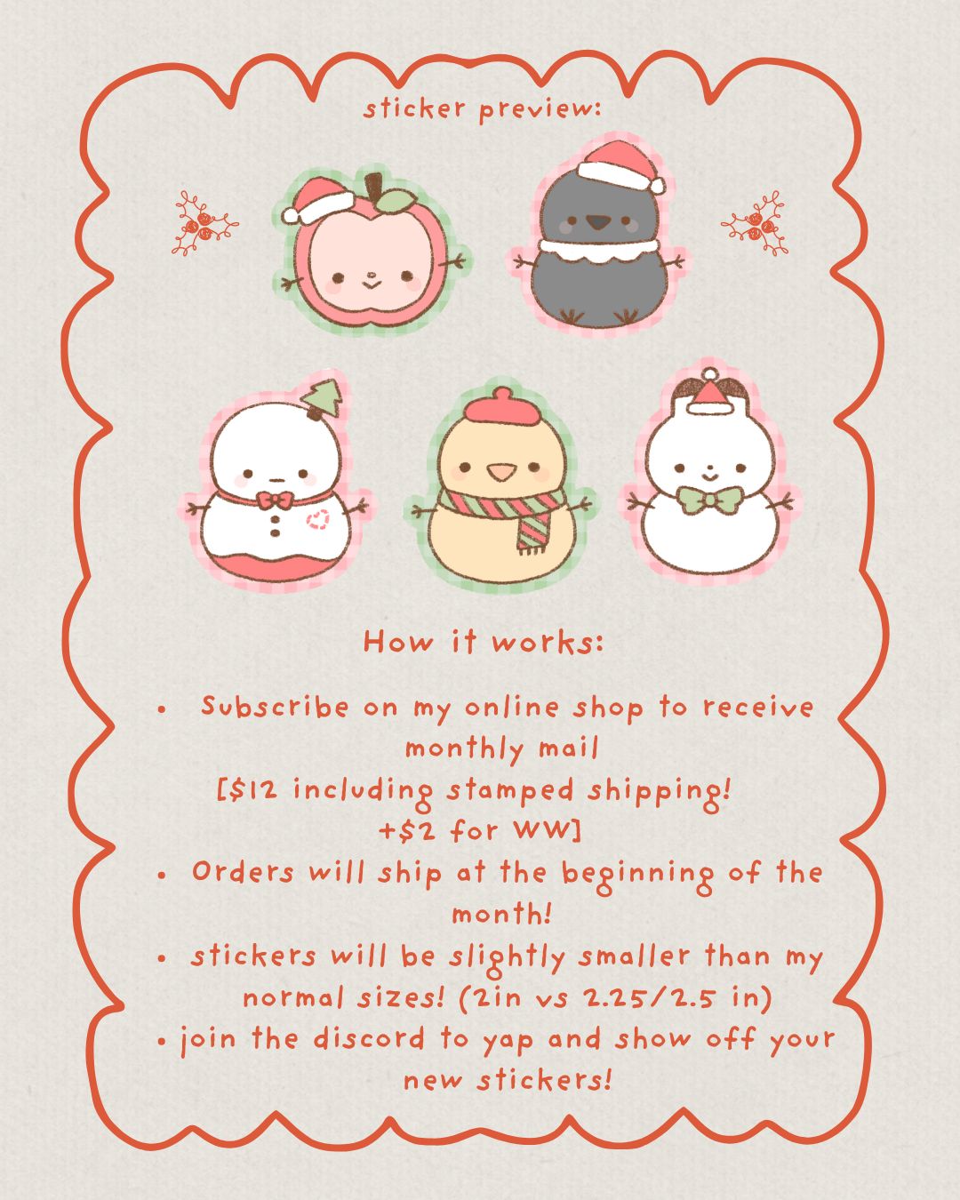 LADS Monthly Sticker Club WW