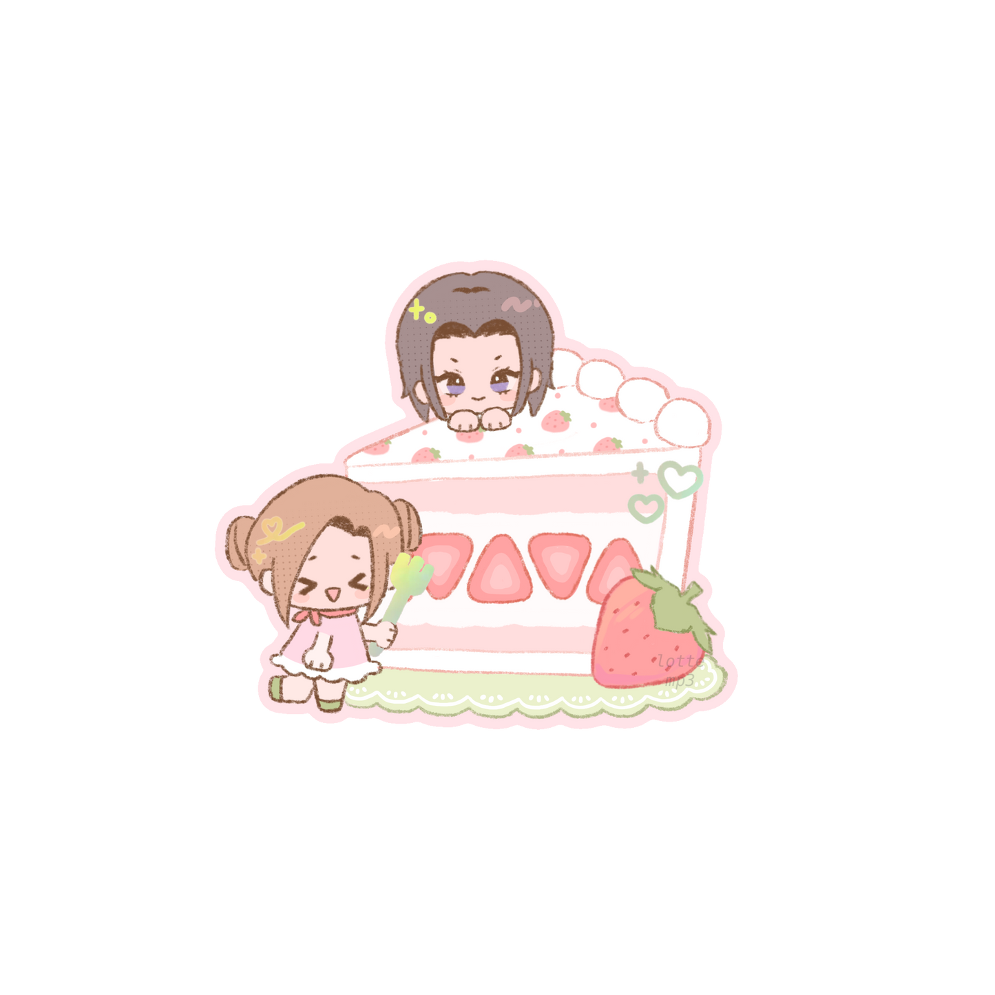 Nana Strawberry Cake Vinyl Sticker