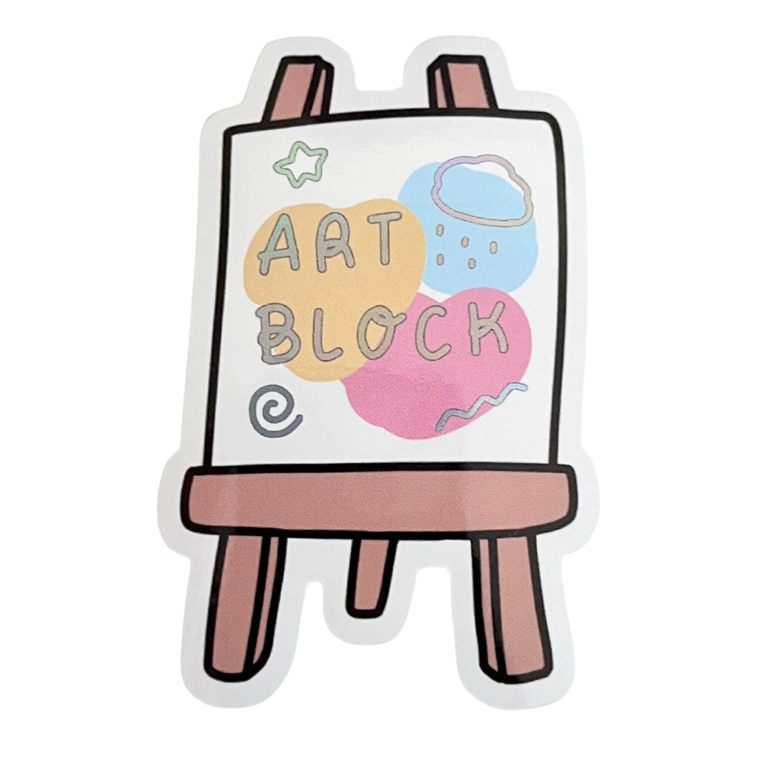 Art Block Holo Vinyl Sticker