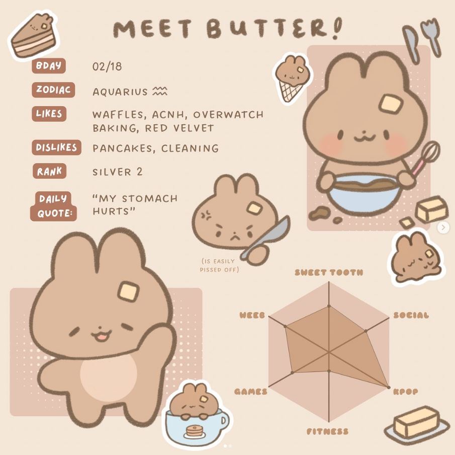 Butter Plush Keychain