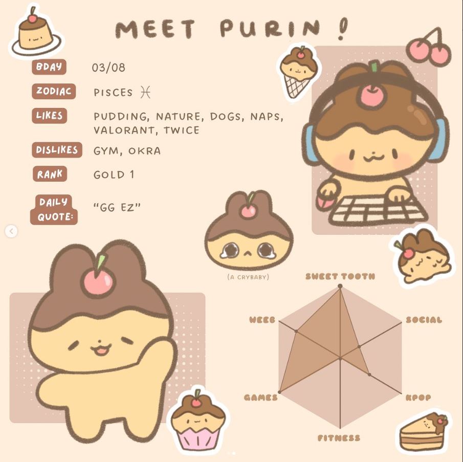 Purin Plush Keychain