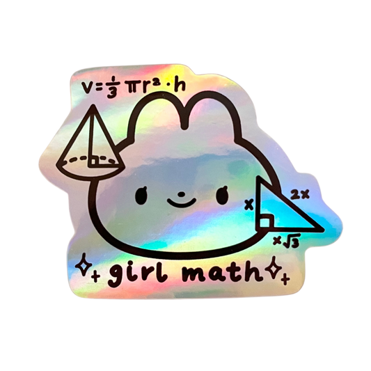 Girl Math Holo Vinyl Sticker