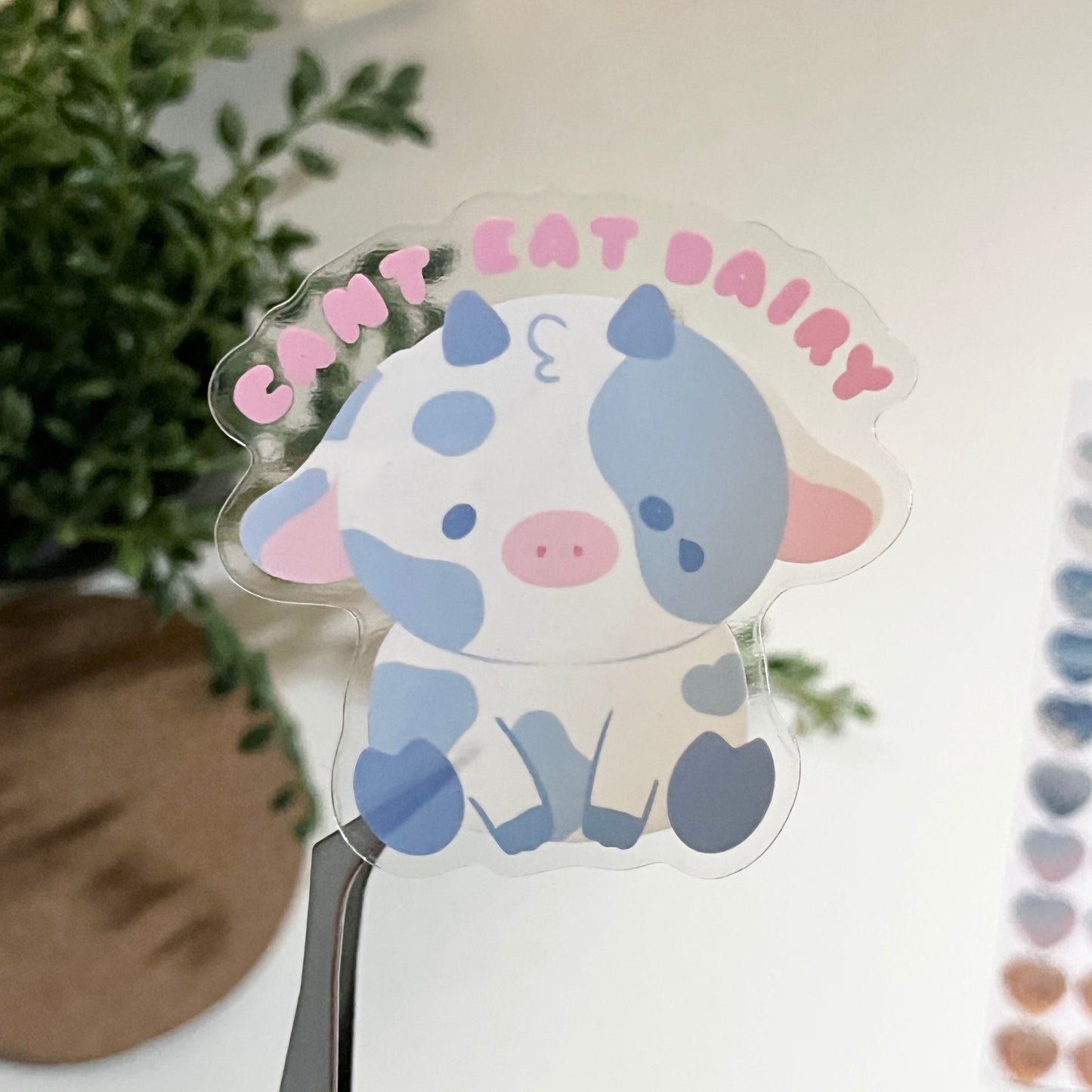 Can't Eat Dairy Clear Vinyl Sticker