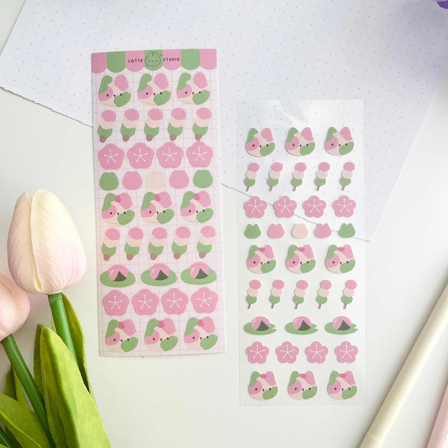 Sakura Cat Sticker Sheet